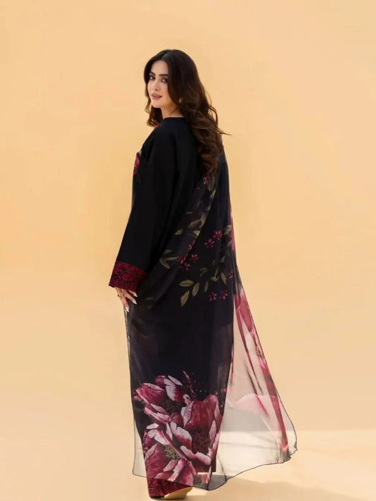 Zaroon – Luxury Embroidered 3-Piece Lawn Set with Farshi Shalwar