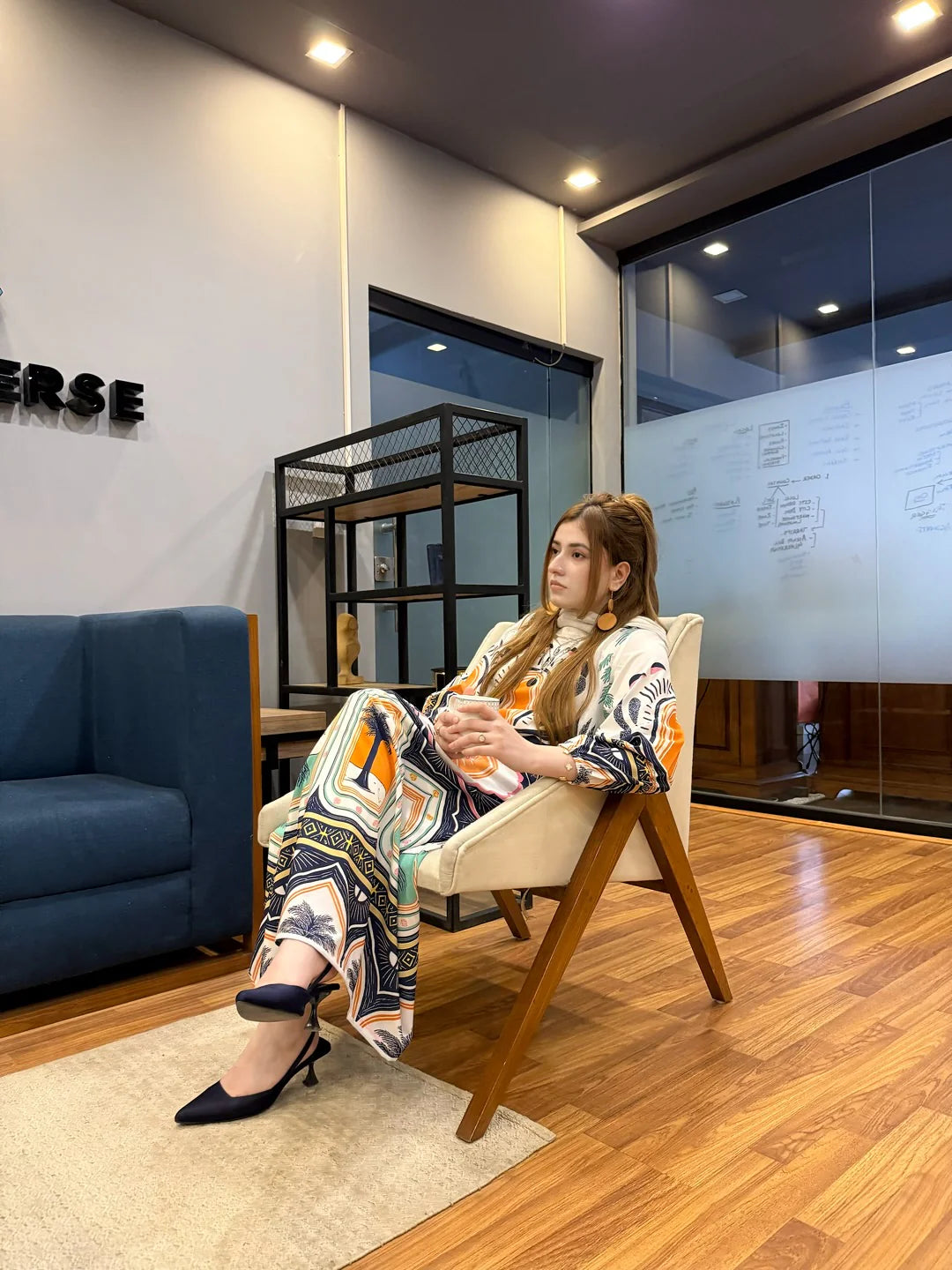 Palm Leaf – Printed Maxi (Stitched)