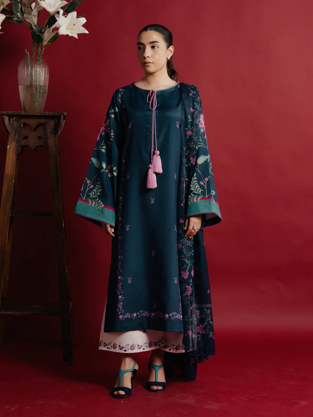 Shab-e-Ghum – Printed 3-Piece Dress (Stitched)