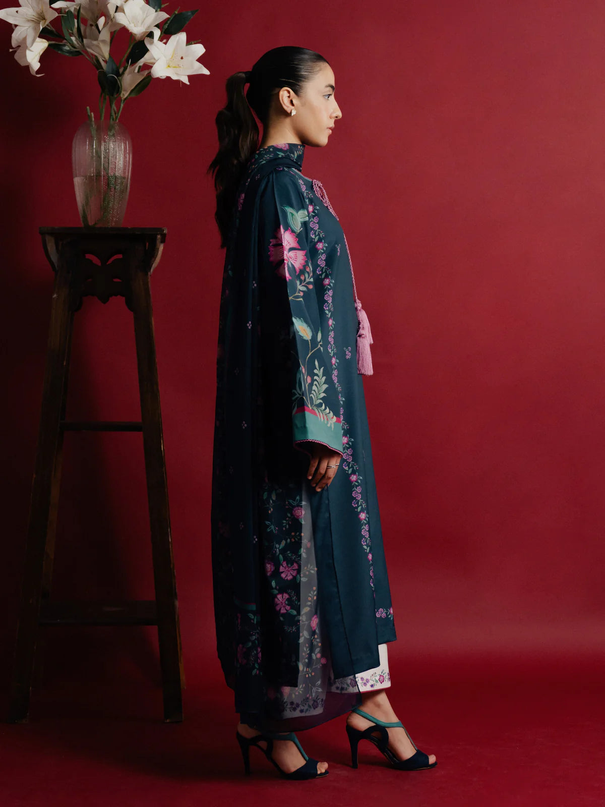 Shab-e-Ghum – Printed 3-Piece Dress (Stitched)