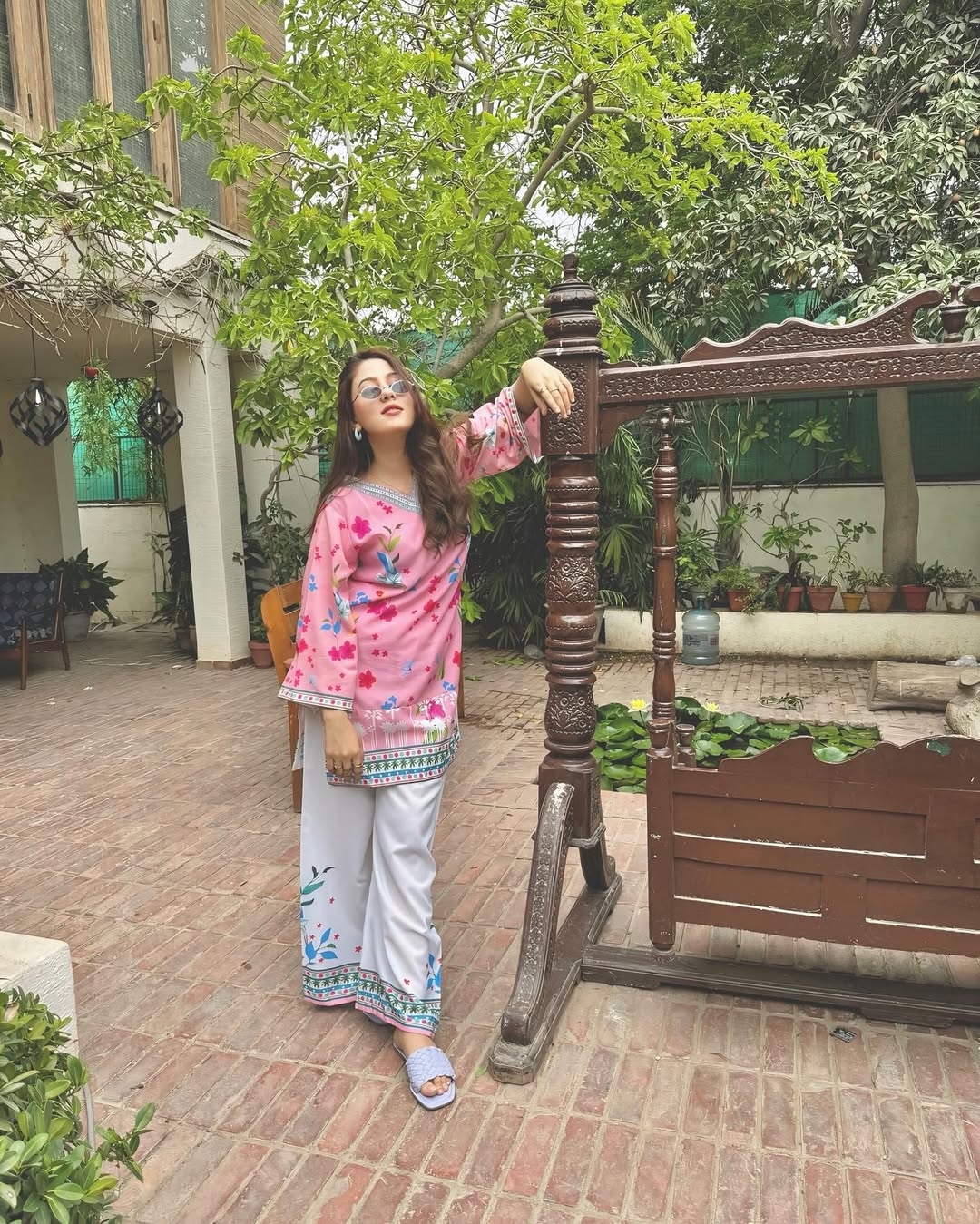 Pink Floral – Silky Lawn 2-Piece Set