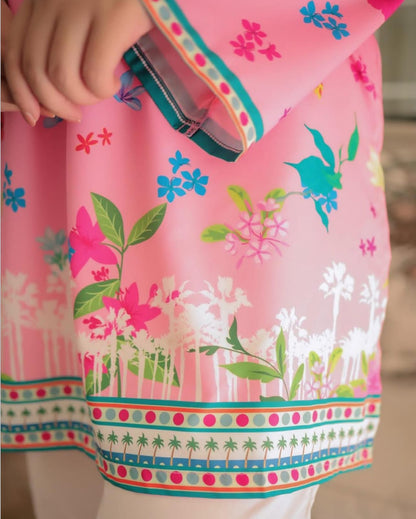 Pink Floral – Silky Lawn 2-Piece Set