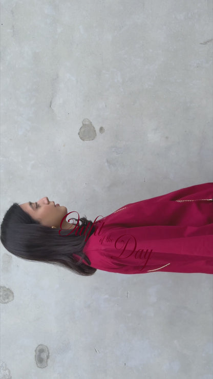 Playful Hearts – Solid Kurta with Printed Trousers